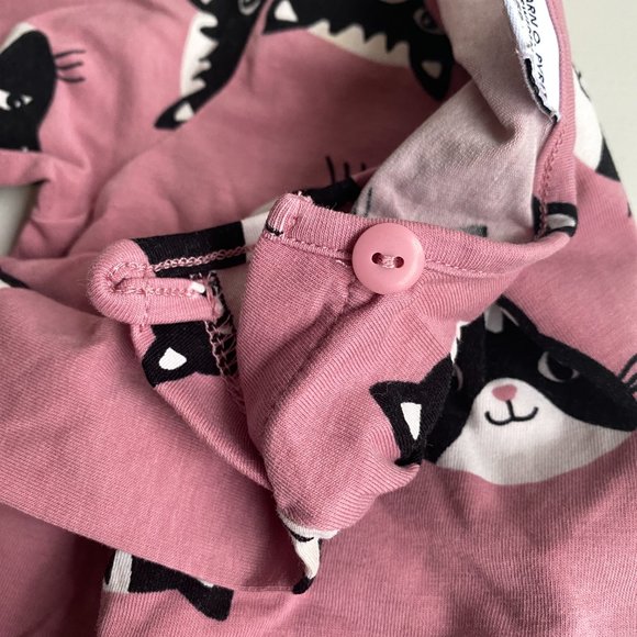 Polarn O. Pyret size 1-1.5 yeas old 86 cm, pink cat print blouse w/ front pocket - Picture 8 of 10